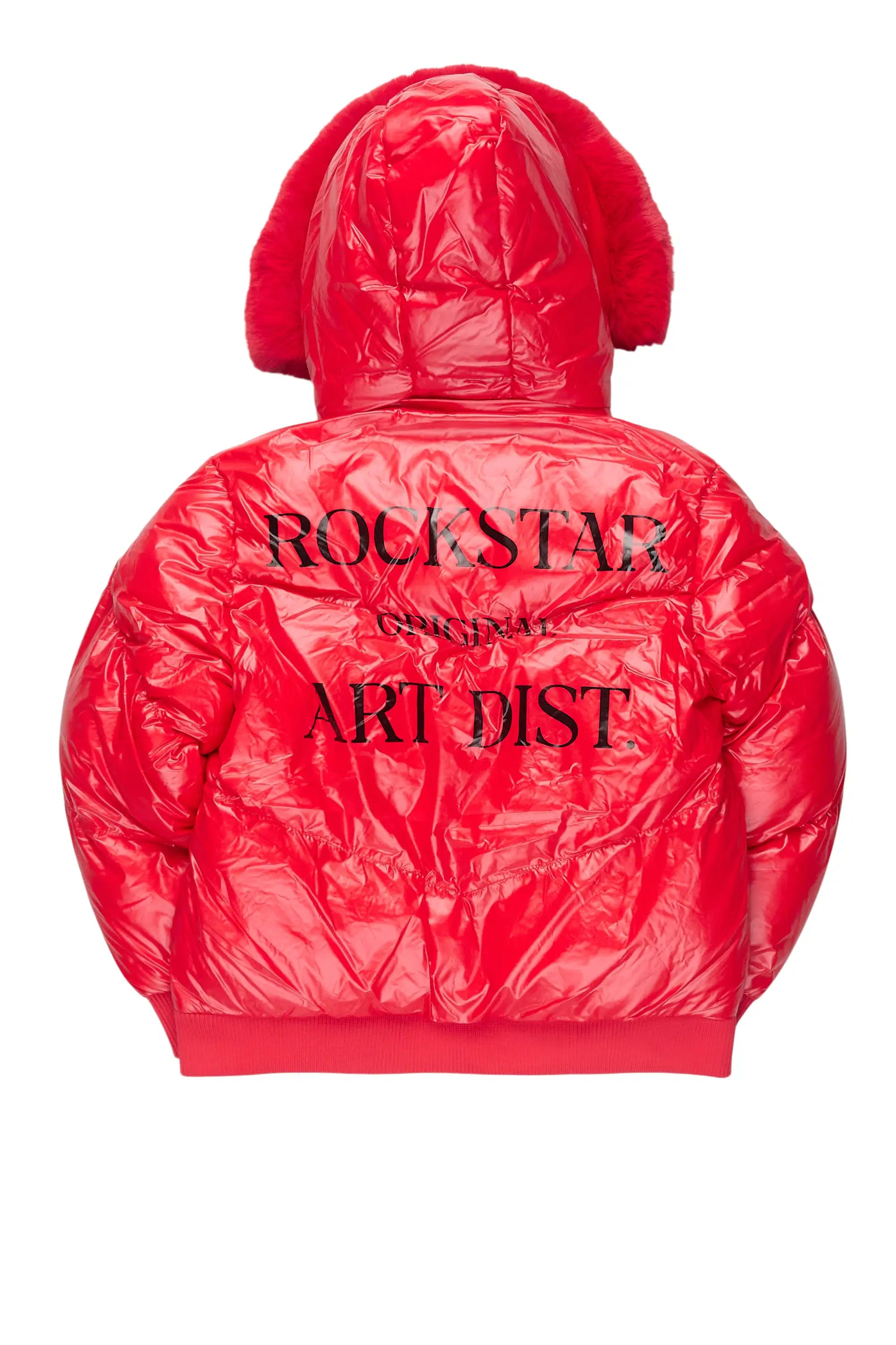 Girls Destina Red Puffer Jacket
