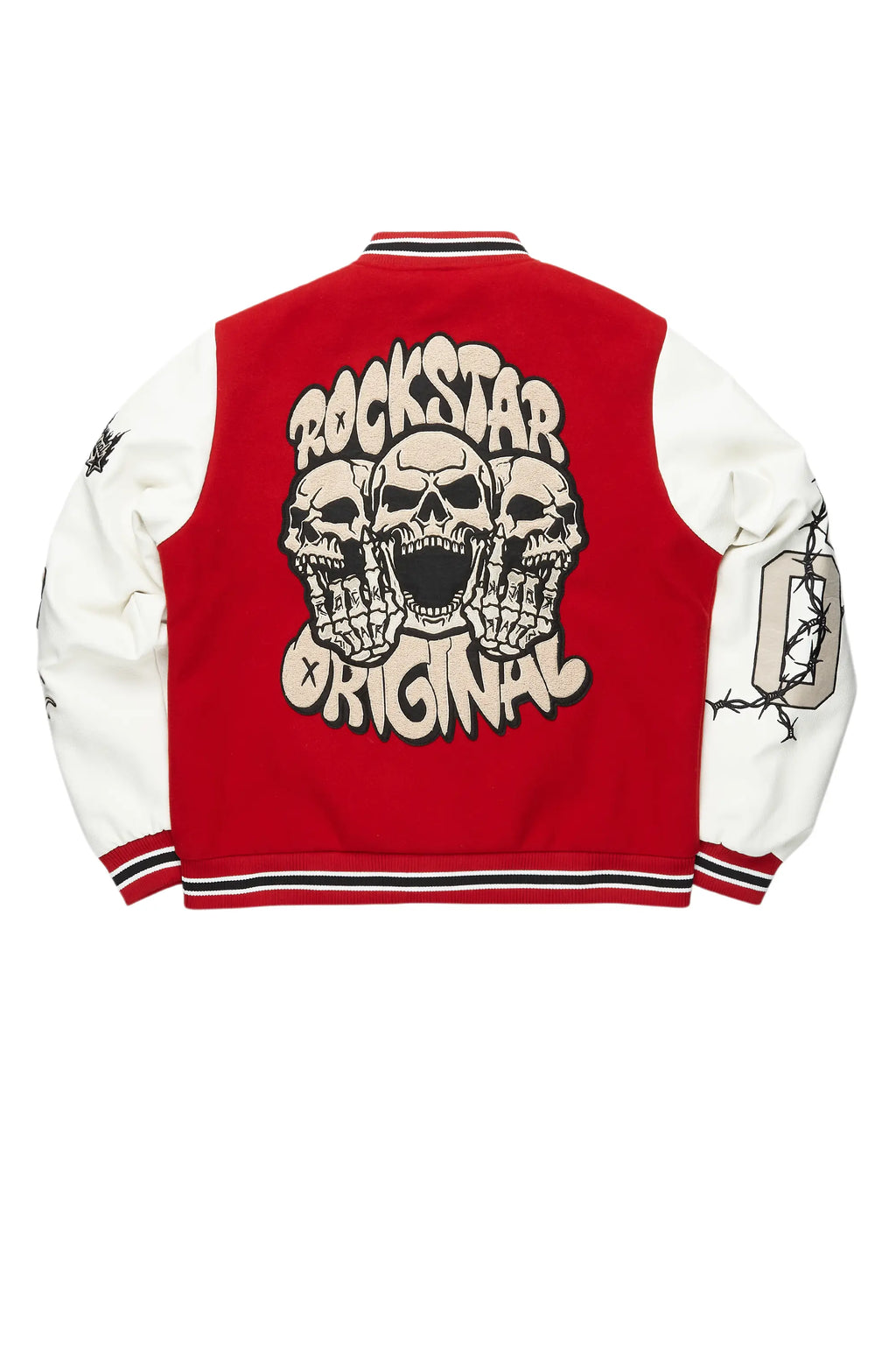 Boys Rune Red Varsity Jacket