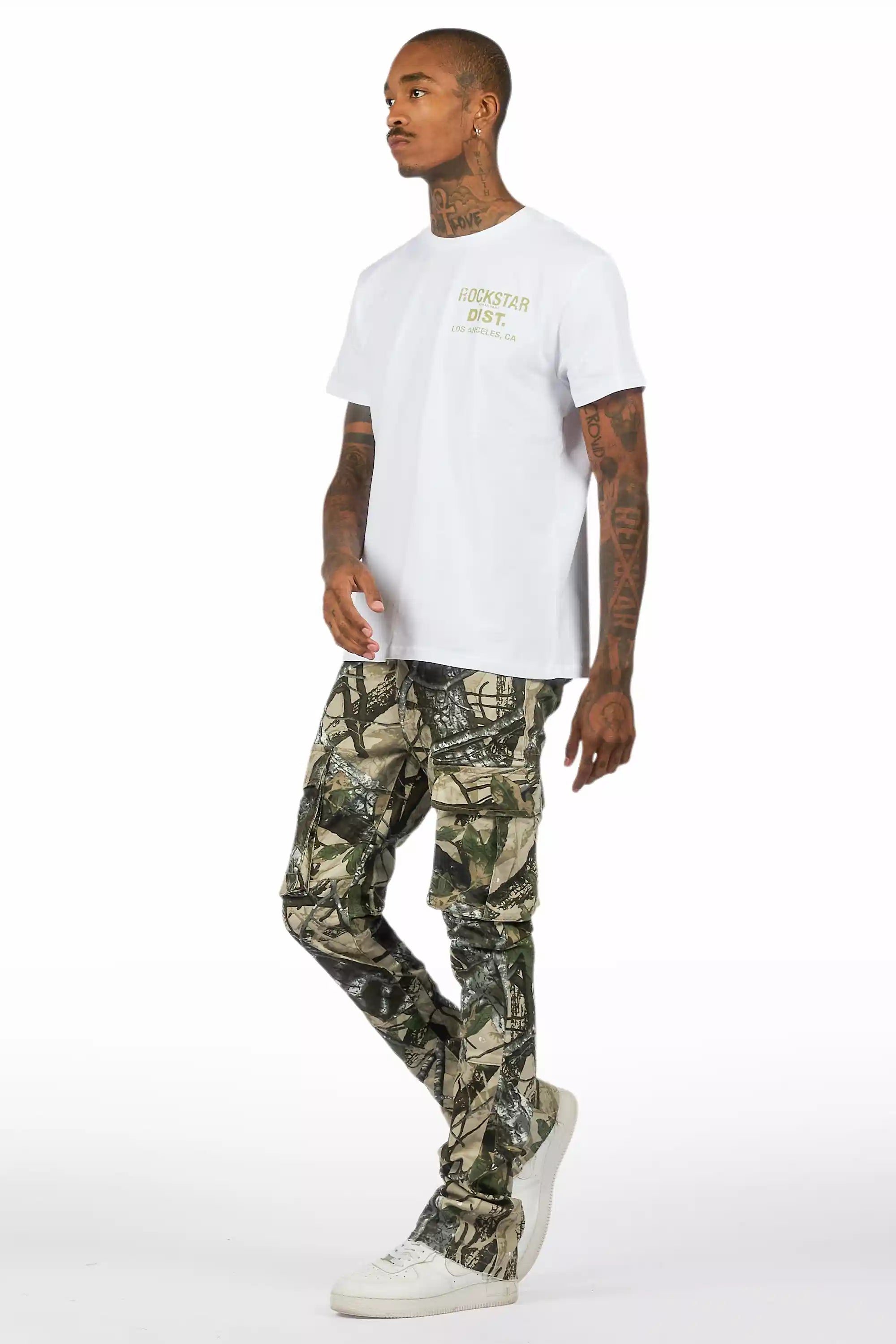 Lake White T-Shirt/Stacked Flare Jean Bundle