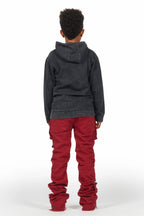 Boys Gentry Red Stacked Flare Jean