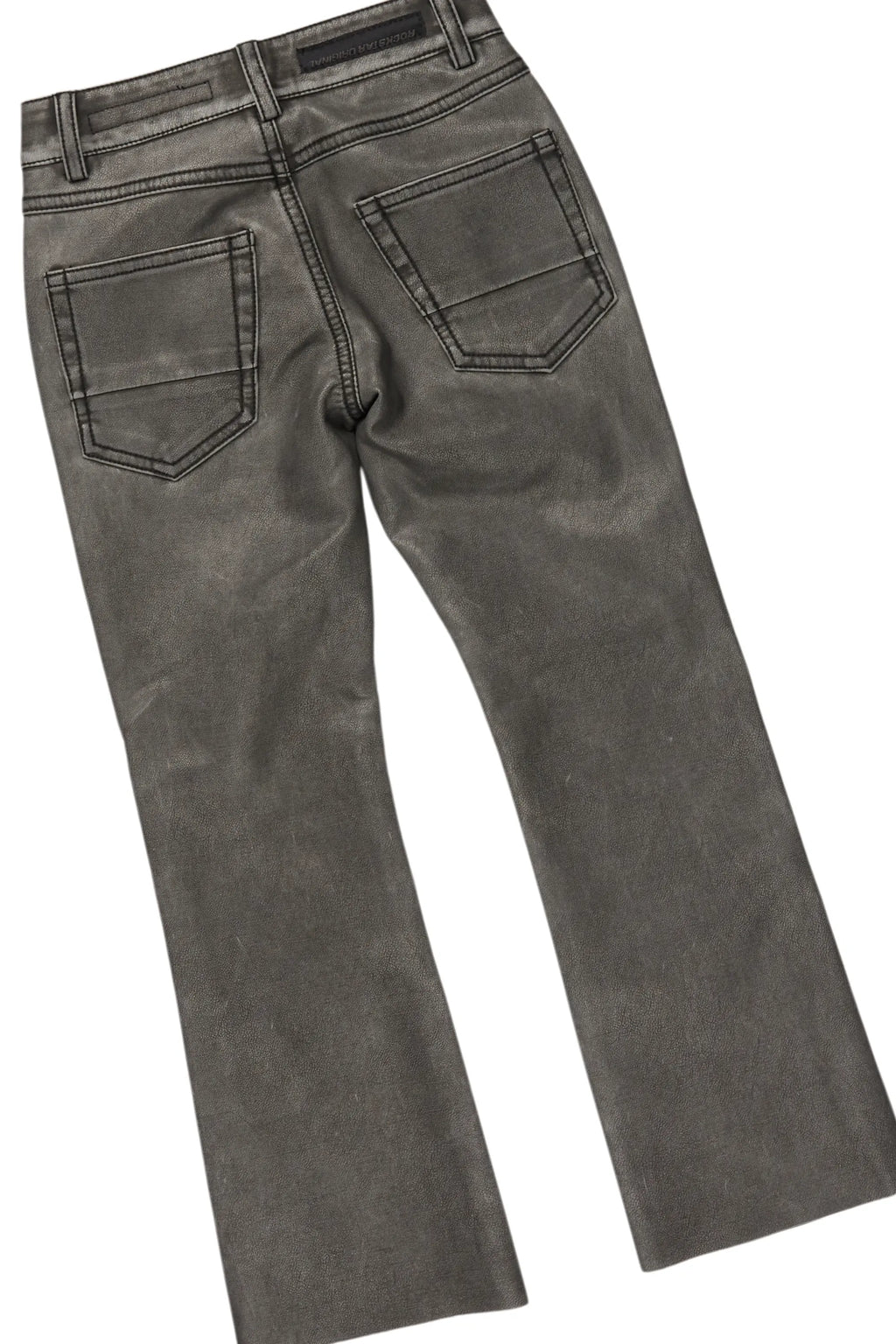 Boys Koen White T-Shirt/Stacked Flare PU Jean Set