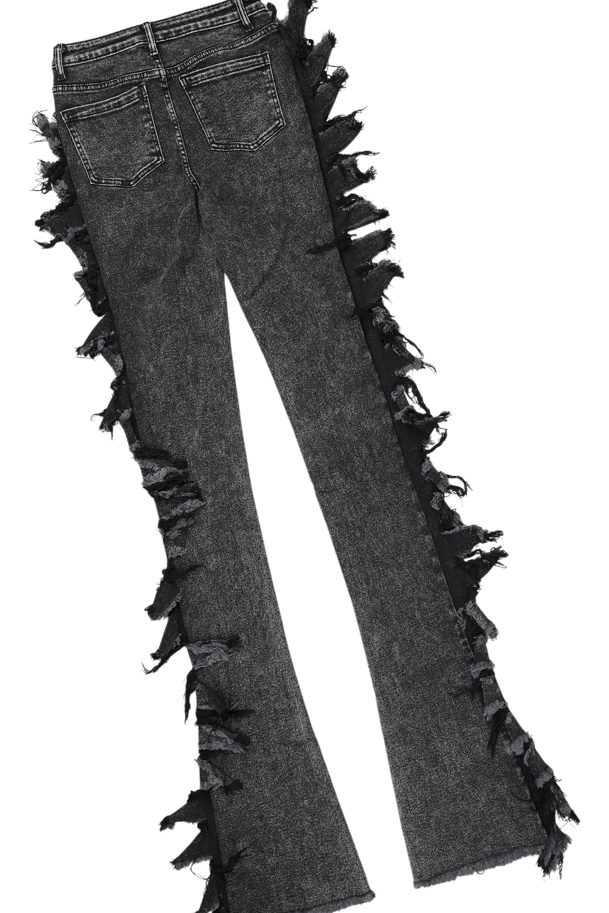 Avona White/Black T-Shirt/Super Stacked Jean Set