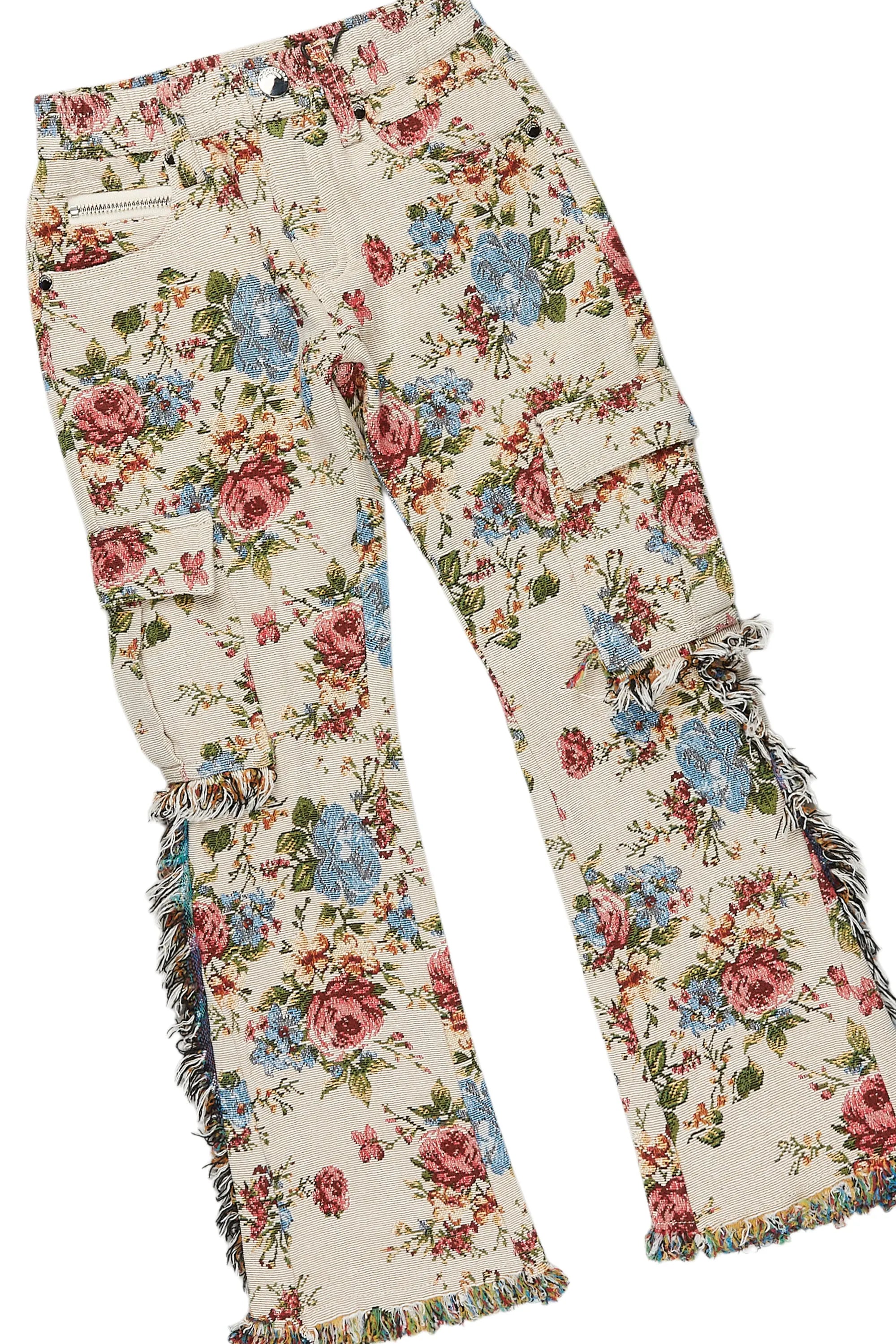 Girls Kaite Maroon Hoodie/Stacked Flare Jean Set