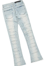 Oriel White/Black T-Shirt/Stacked Flare Jean Set