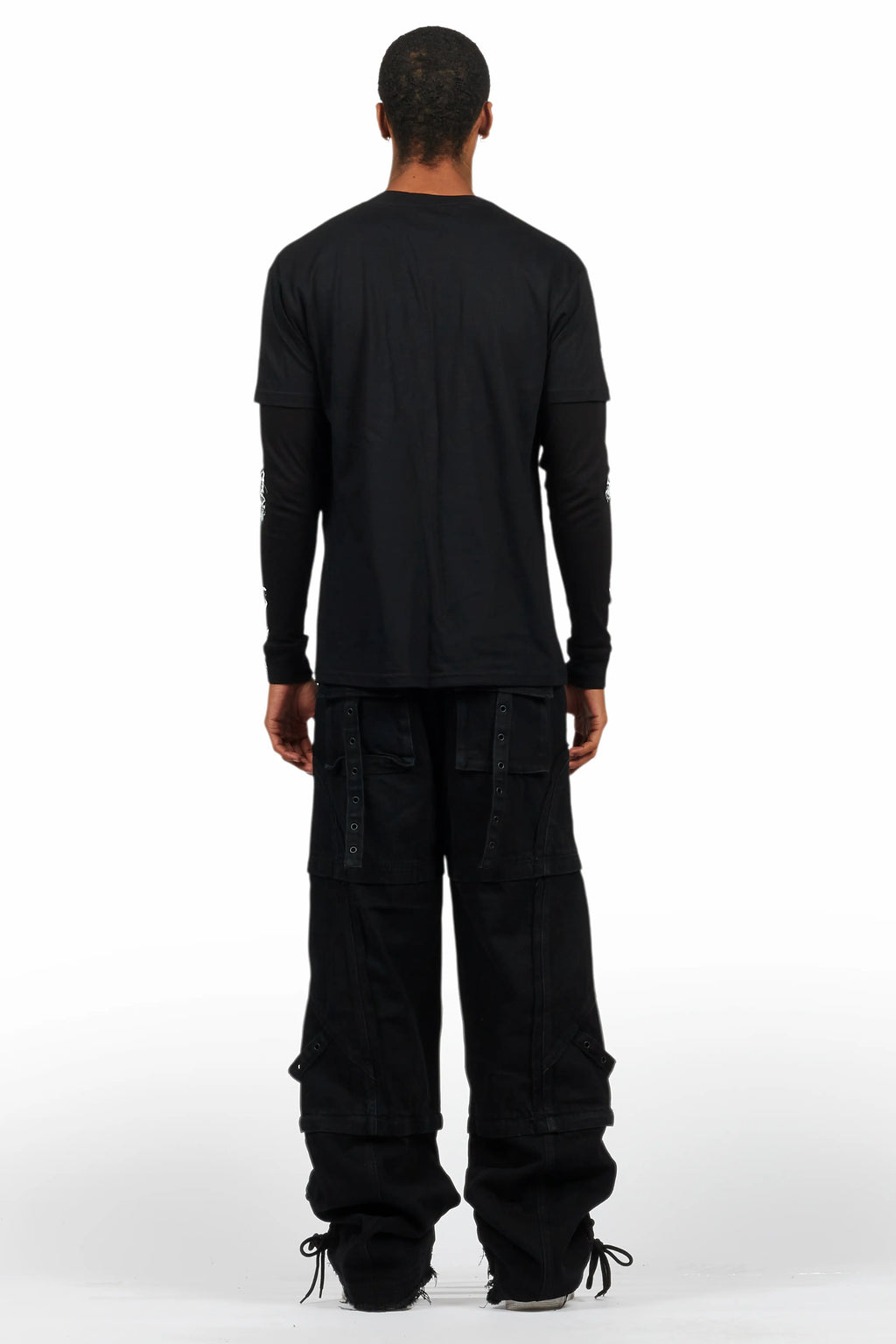 Three Maxi Jet Black Baggy Fit Jean