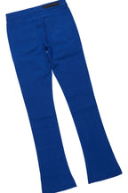 Sana White/Royal T-Shirt/Dag Stacked Flare Jean Set