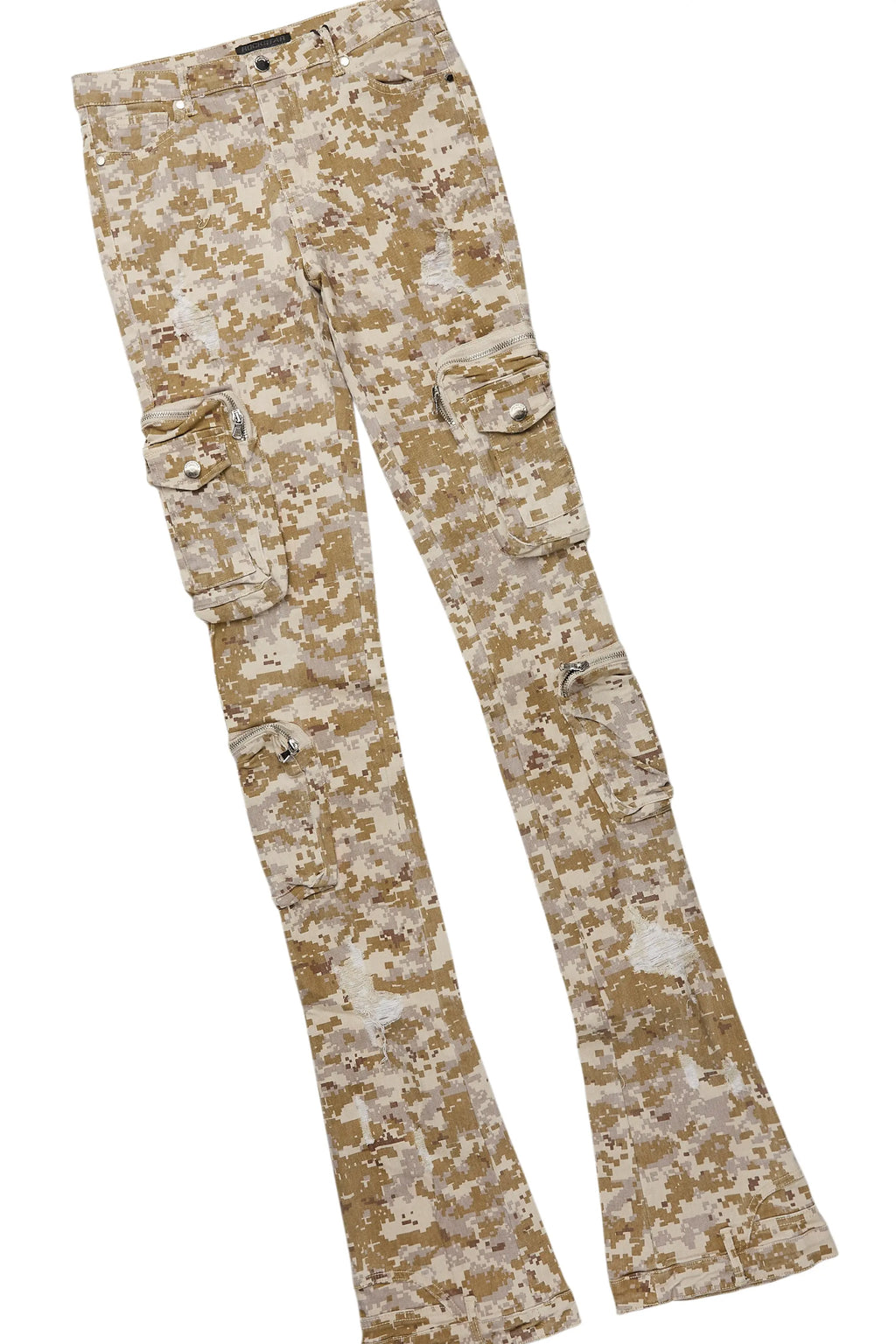 Sharee White/Beige T-Shirt & Jean Set