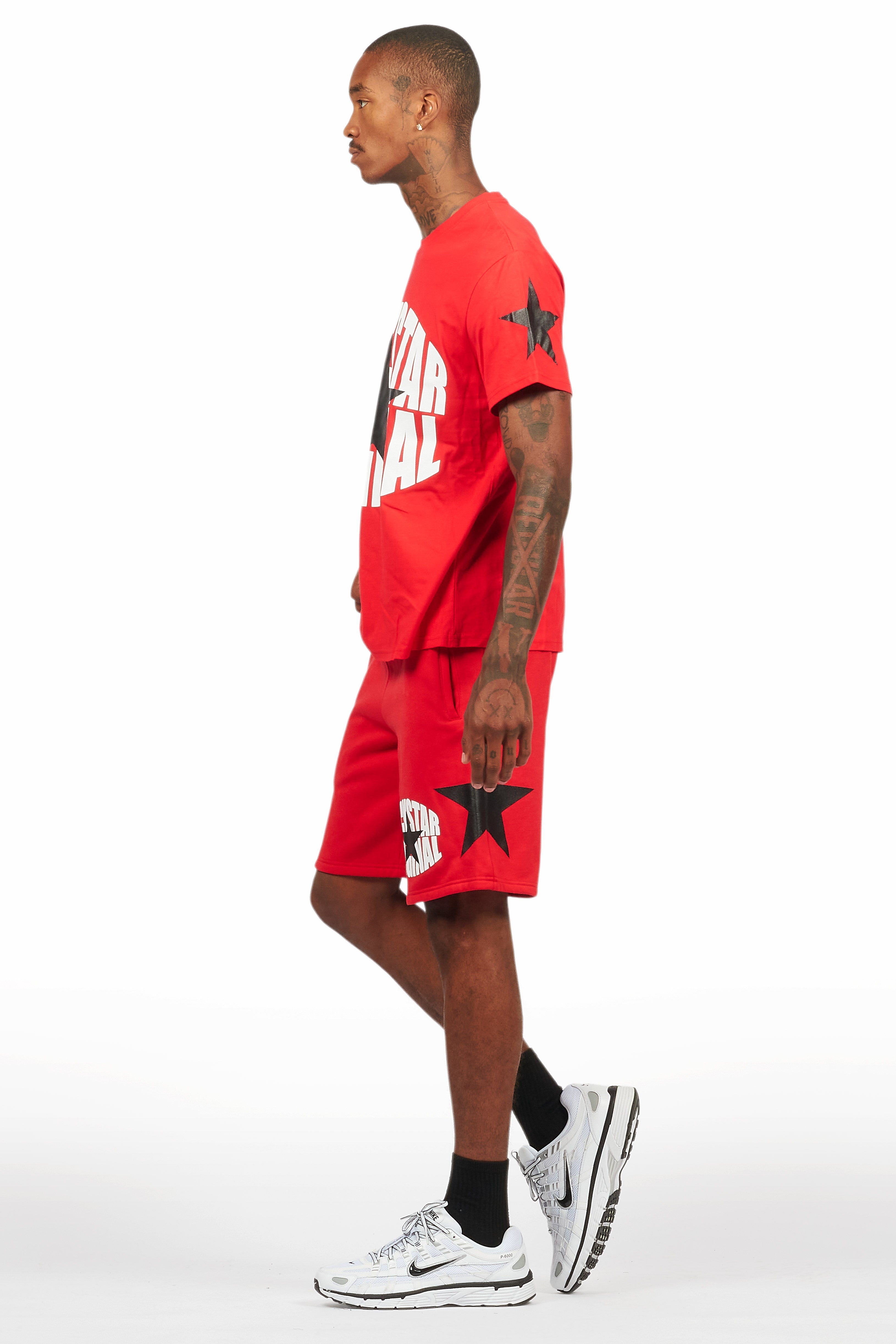 States Red/White Short Set