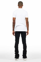 Dallin Black Painter Stacked Flare Jean