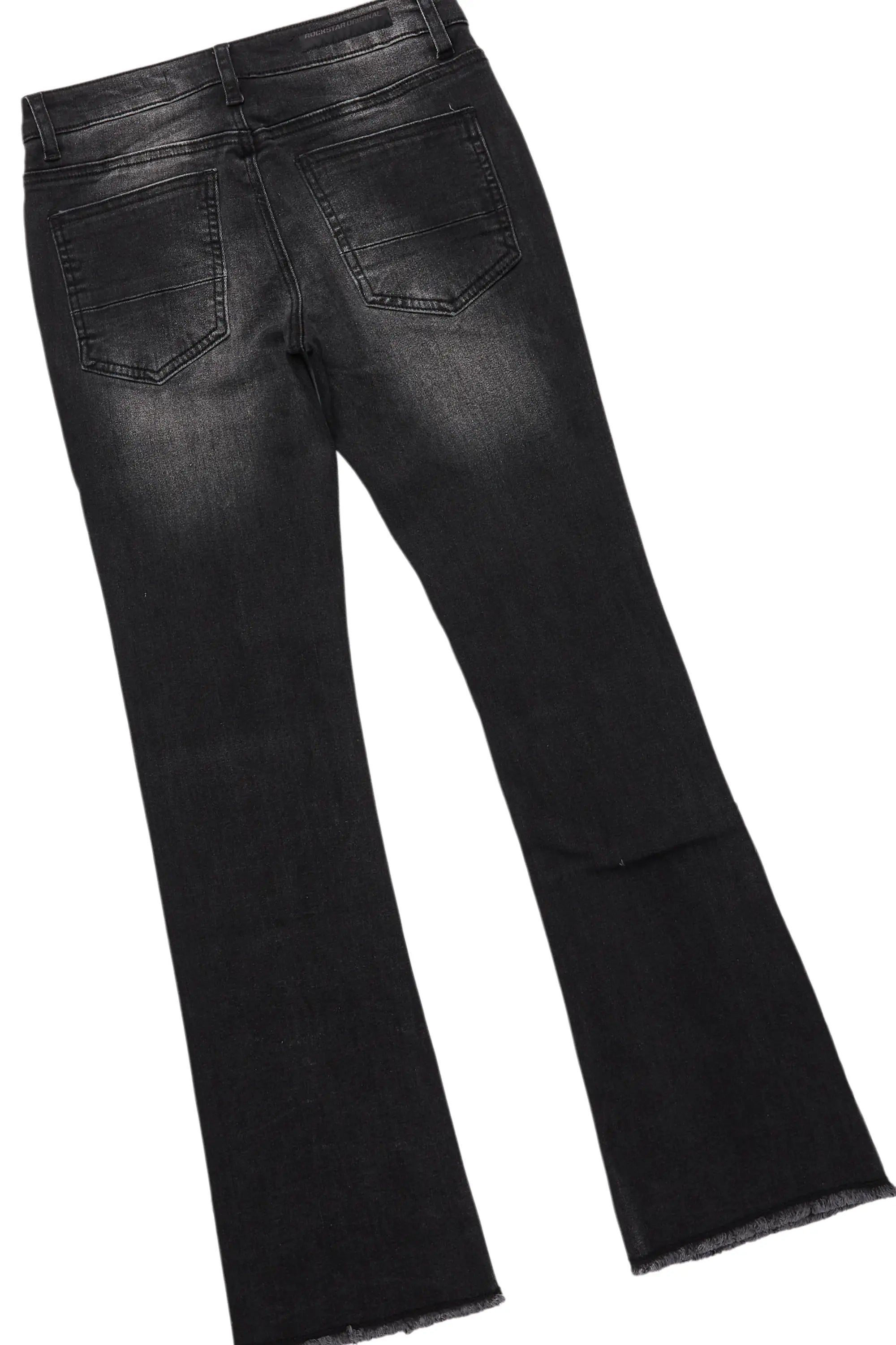 Boys Amos White T-Shirt/Stacked Flare Jean Set