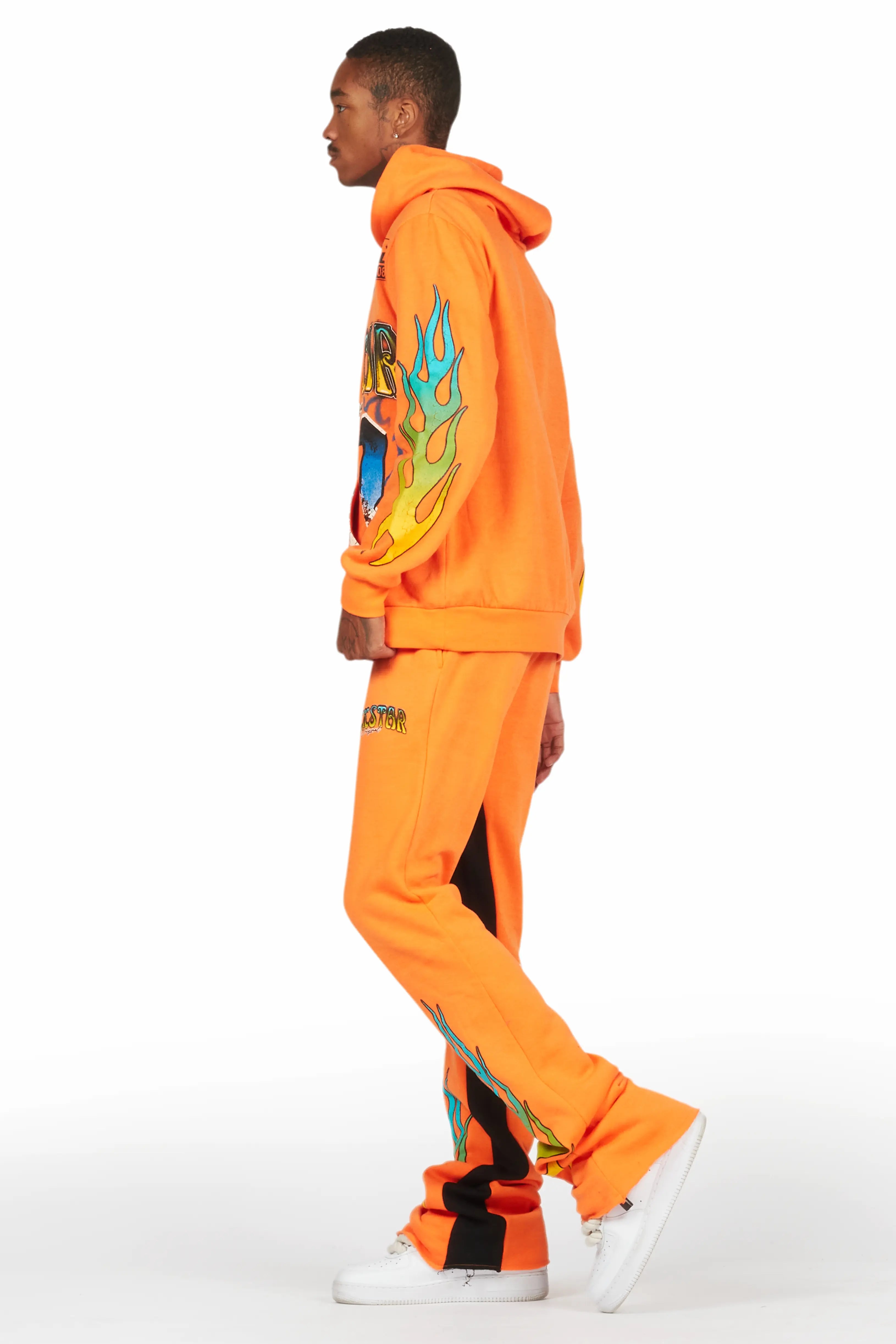 Quito Orange Hoodie/Baggy Track Pant Set