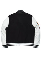 Ahjalee Black Oversized Varsity Jacket