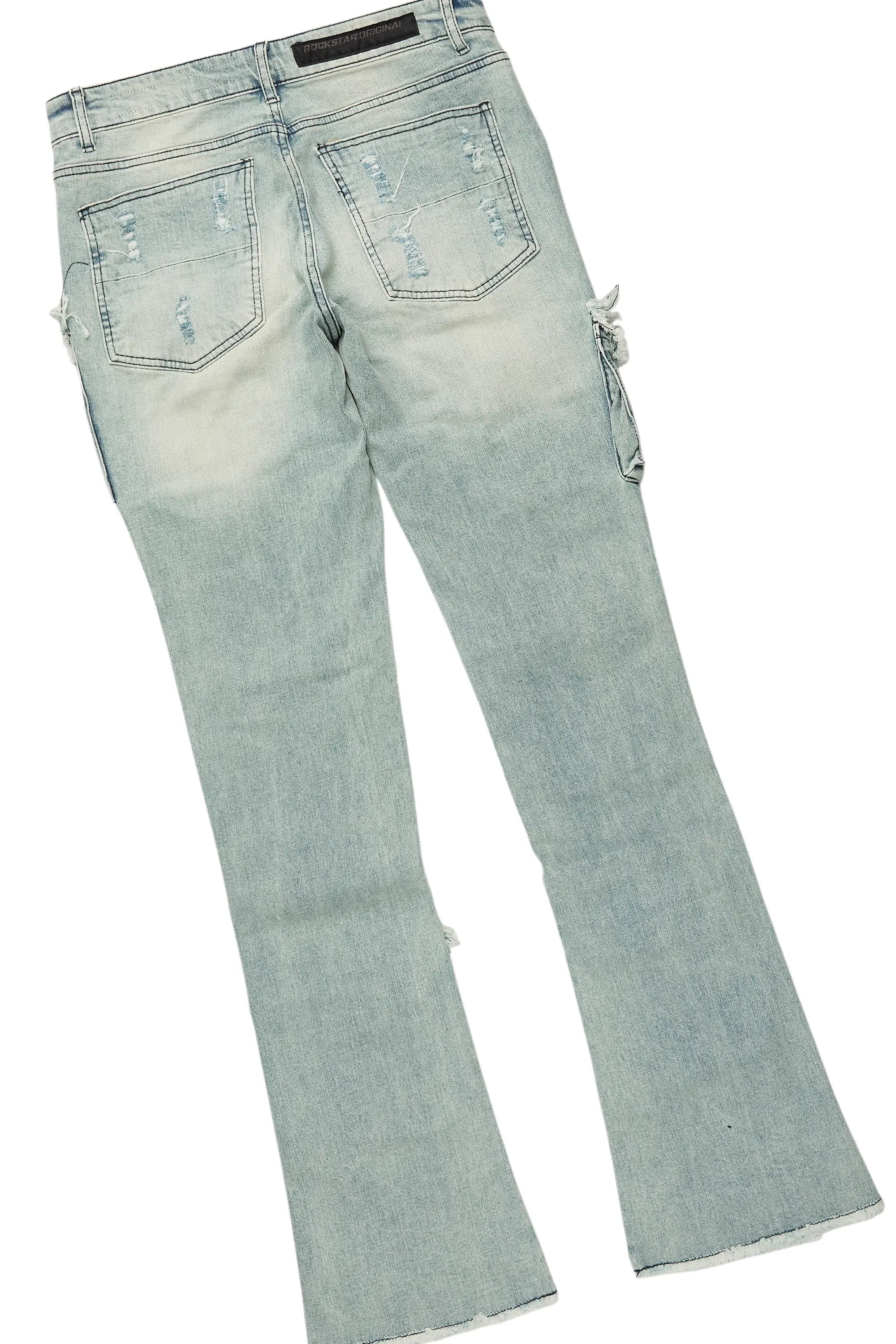 Dallan Black/Blue T-Shirt/Stacked Flare Jean Bundle