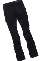 Amina Black T-Shirt Stacked Flare Jean Set