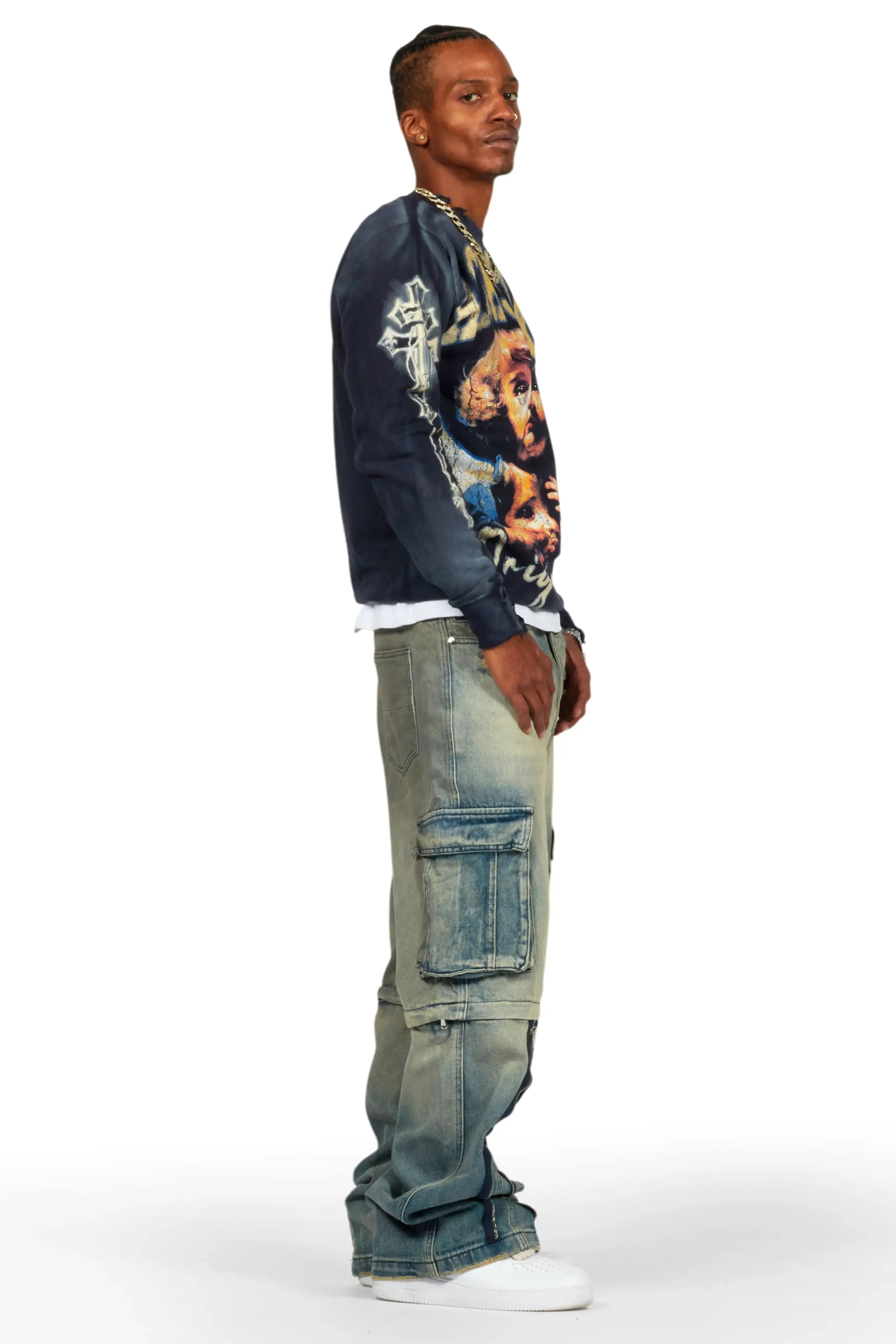 Deiter Navy Graphic Crewneck