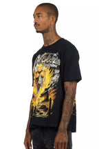 Brun Black Graphic Rhinestone T-Shirt