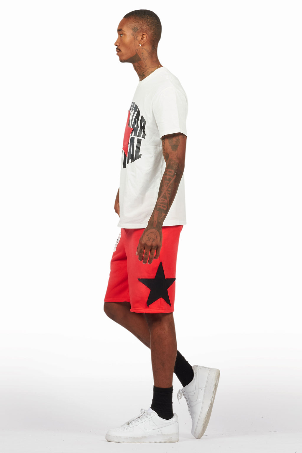 Sarge White/Red T-Shirt/Short Set