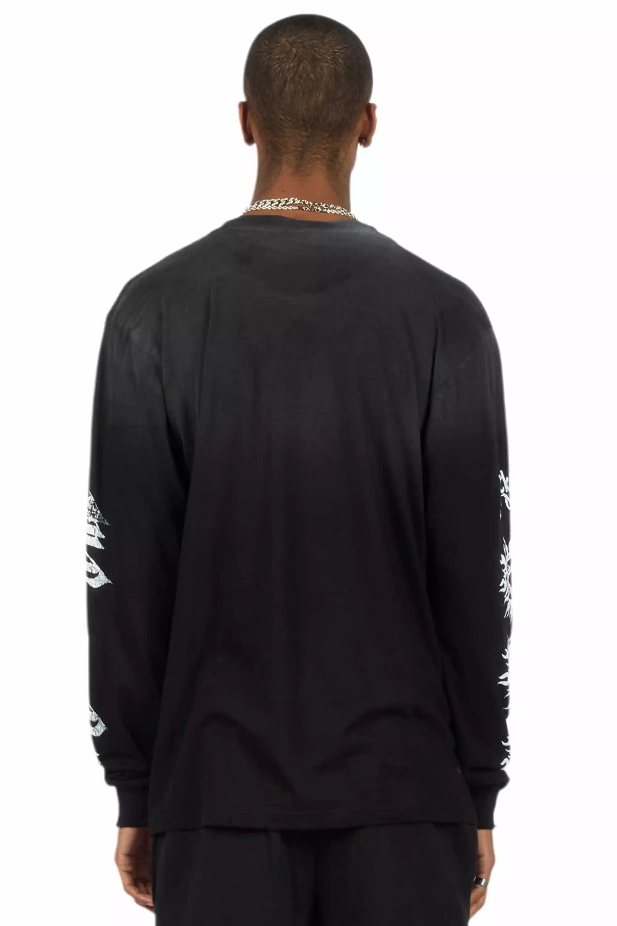 All Seeing Eyes Black Long Sleeve Graphic T-Shirt