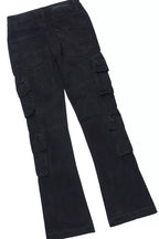 Boys Parsons Black/Yellow T-Shirt/Stacked Flare Jean Set