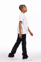 Boys Folant Dark Grey Stacked Flare Jean