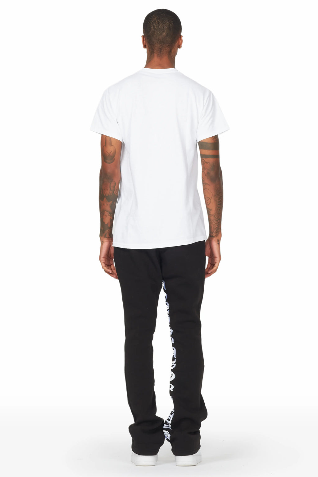 Konnor Black/White Stacked Flare Pants