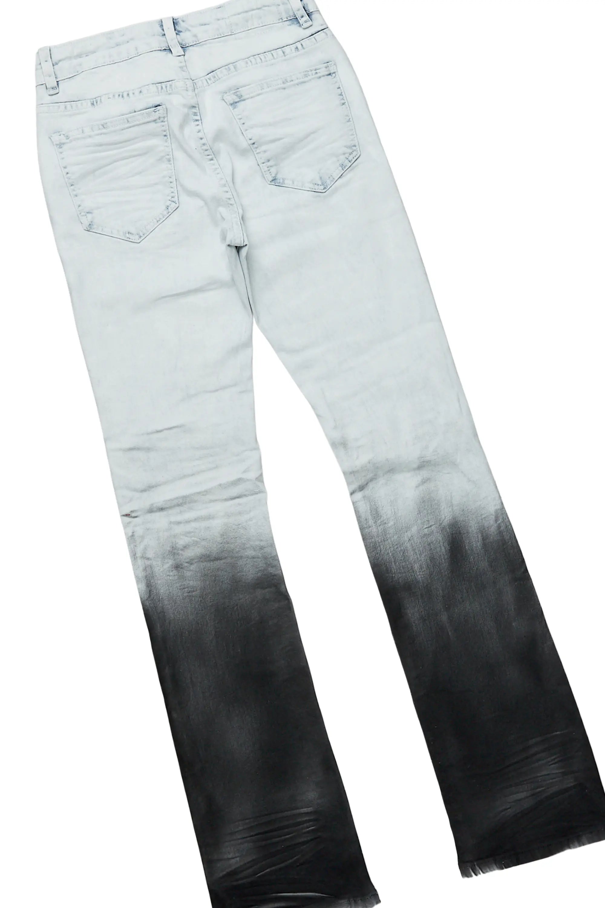 Boys Rachit Grey T-Shirt/Stacked Flare Jean Set