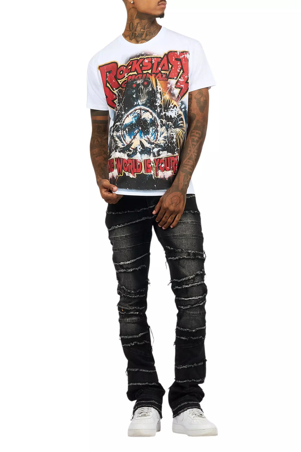 Lucian 2.0 White Oversized Graphic T-Shirt