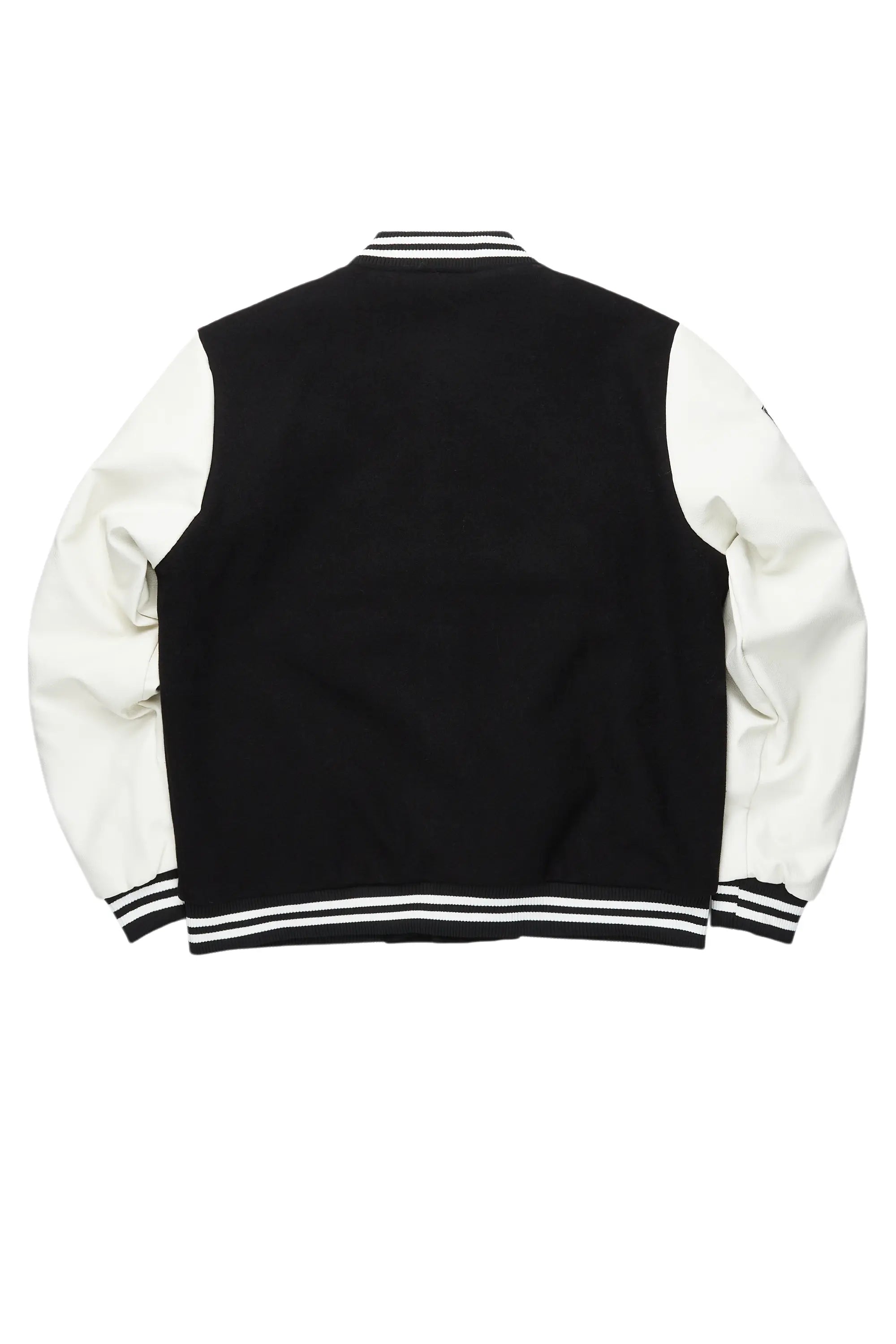 Boys Eisen Black/White Varsity Jacket