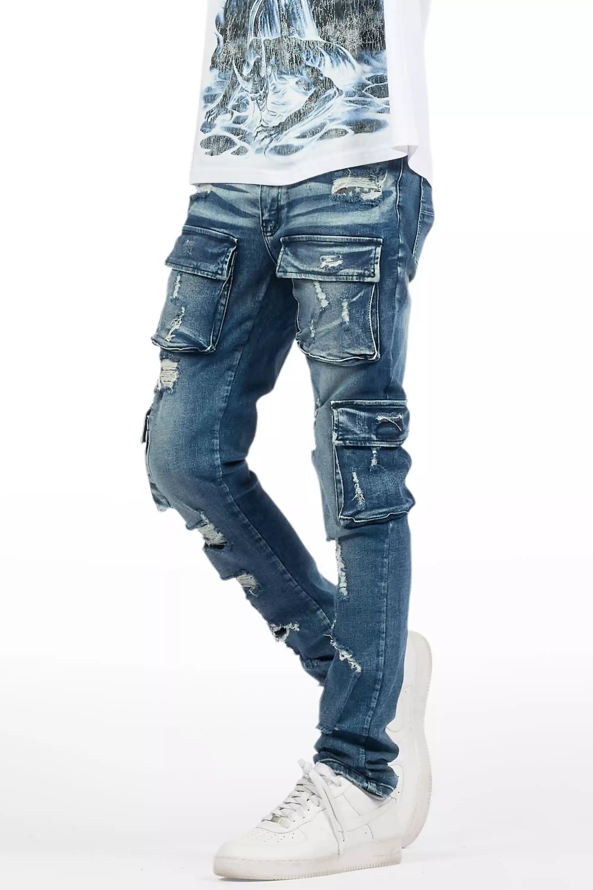 Kap Dark Blue Cargo Jean