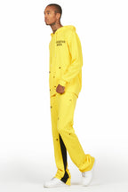 Raffer Yellow Hoodie Baggy Fit Pant Track Set