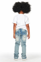Girls Wells Tint Stacked Flare Frayed Jean