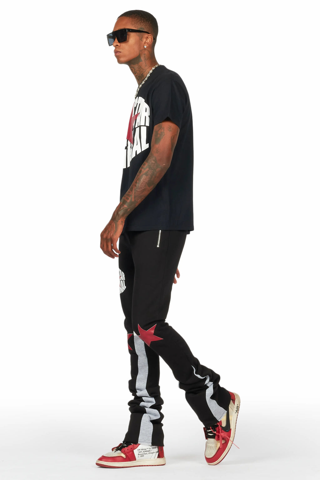 Sarge Black T-Shirt/Super Stacked Flare Track Set