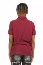 Boys Ruffo Burgundy/White Polo