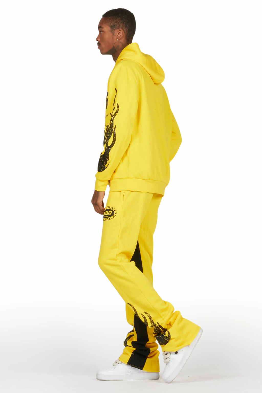 Amos Yellow Hoodie/Baggy Track Pant Set