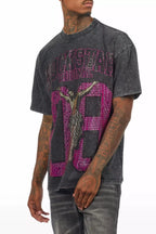 Field 2.0 Black/Pink Graphic Rhinestone T-Shirt