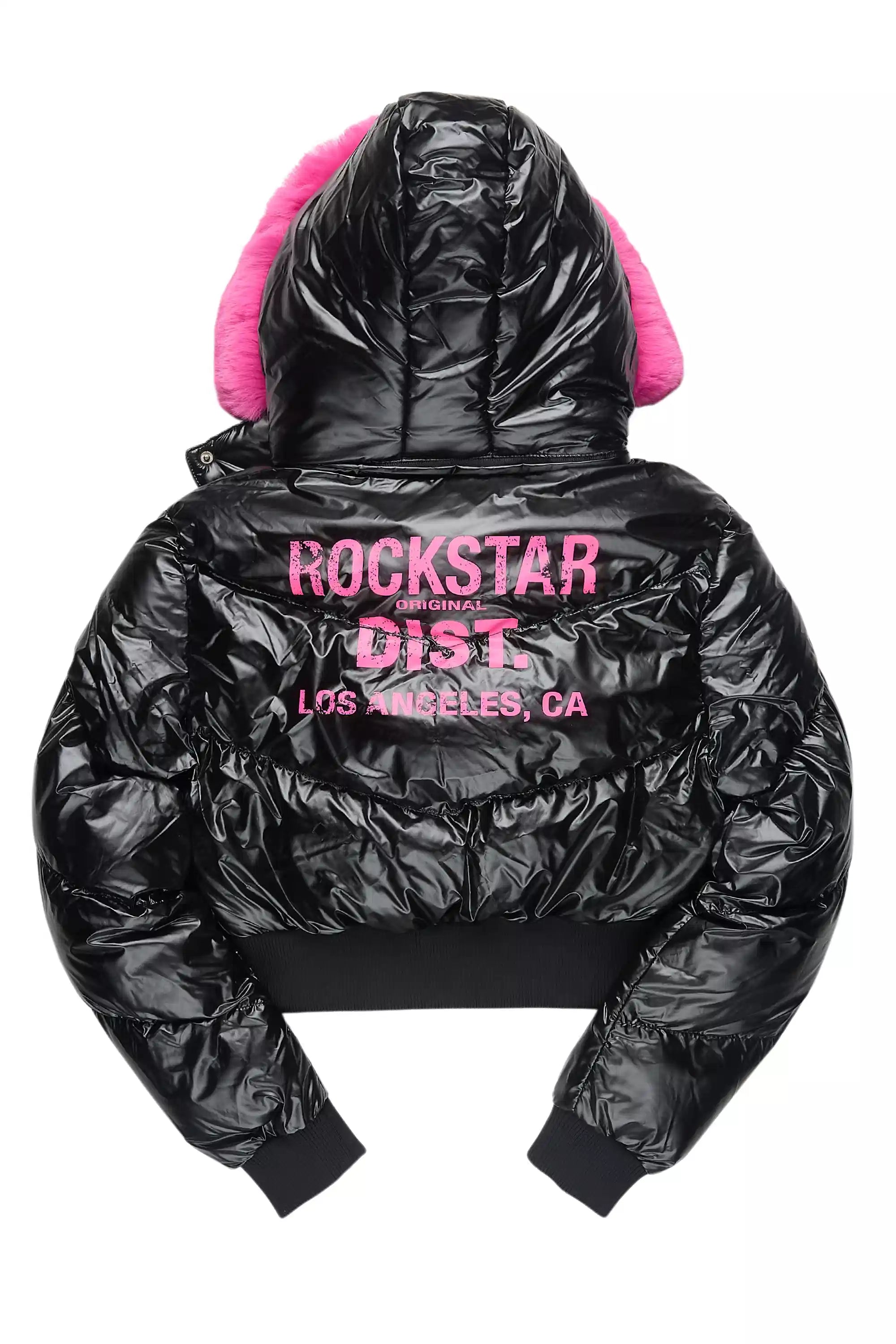 Moncia Black/Pink Puffer Jacket