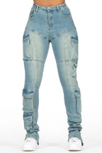Jaylin Dirty Tint Skinny Stacked Jean