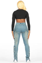 Jaylin Dirty Tint Skinny Stacked Jean