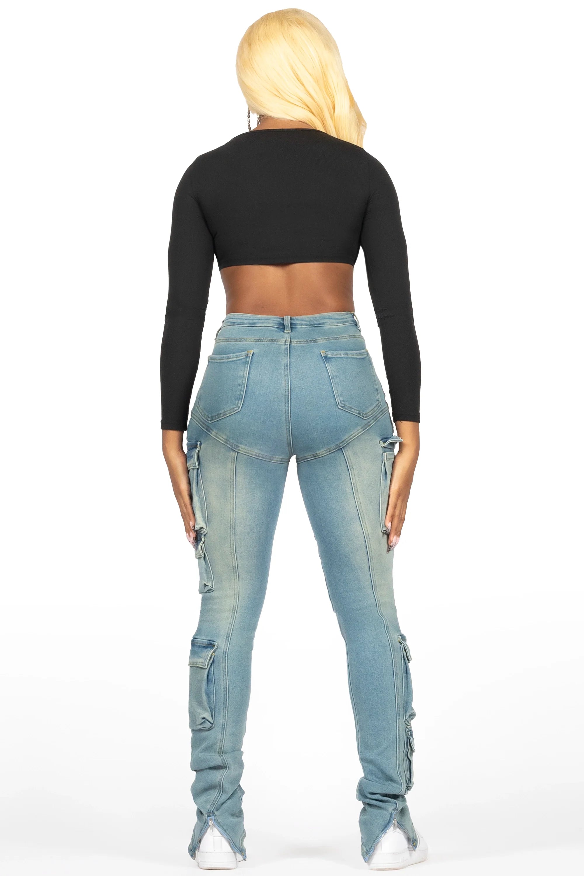 Jaylin Dirty Tint Skinny Stacked Jean