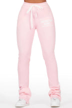 Savannah Pink Super Stacked Track Pant
