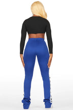Kevona Blue Super Stacked Track Pant