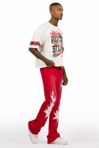 Garo Red T-Shirt/Baggy Stacked Track Set