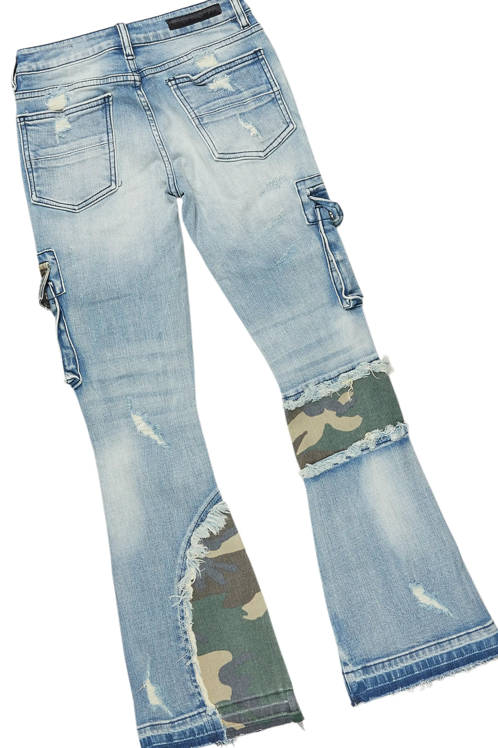 Boys Beau Vintage Beige Hoodie/Stacked Flare Jean Set