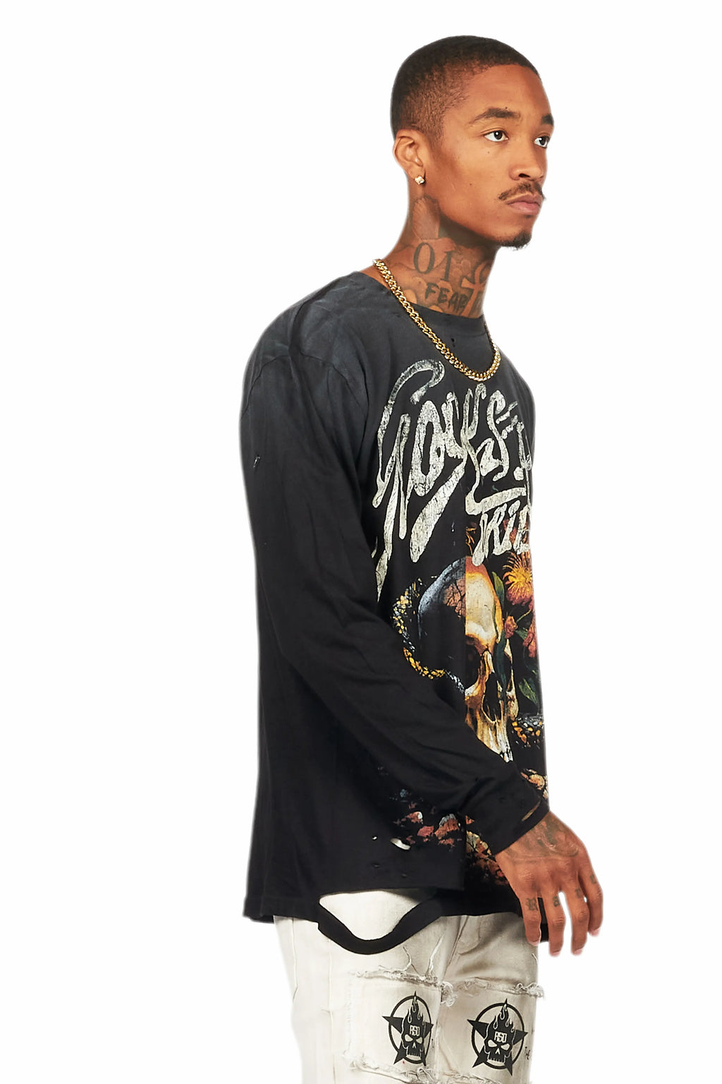 Anby Black Long Sleeve Graphic T-Shirt