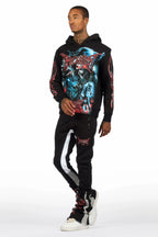 Rix Black/Multi Hoodie/Super Stacked Track Set