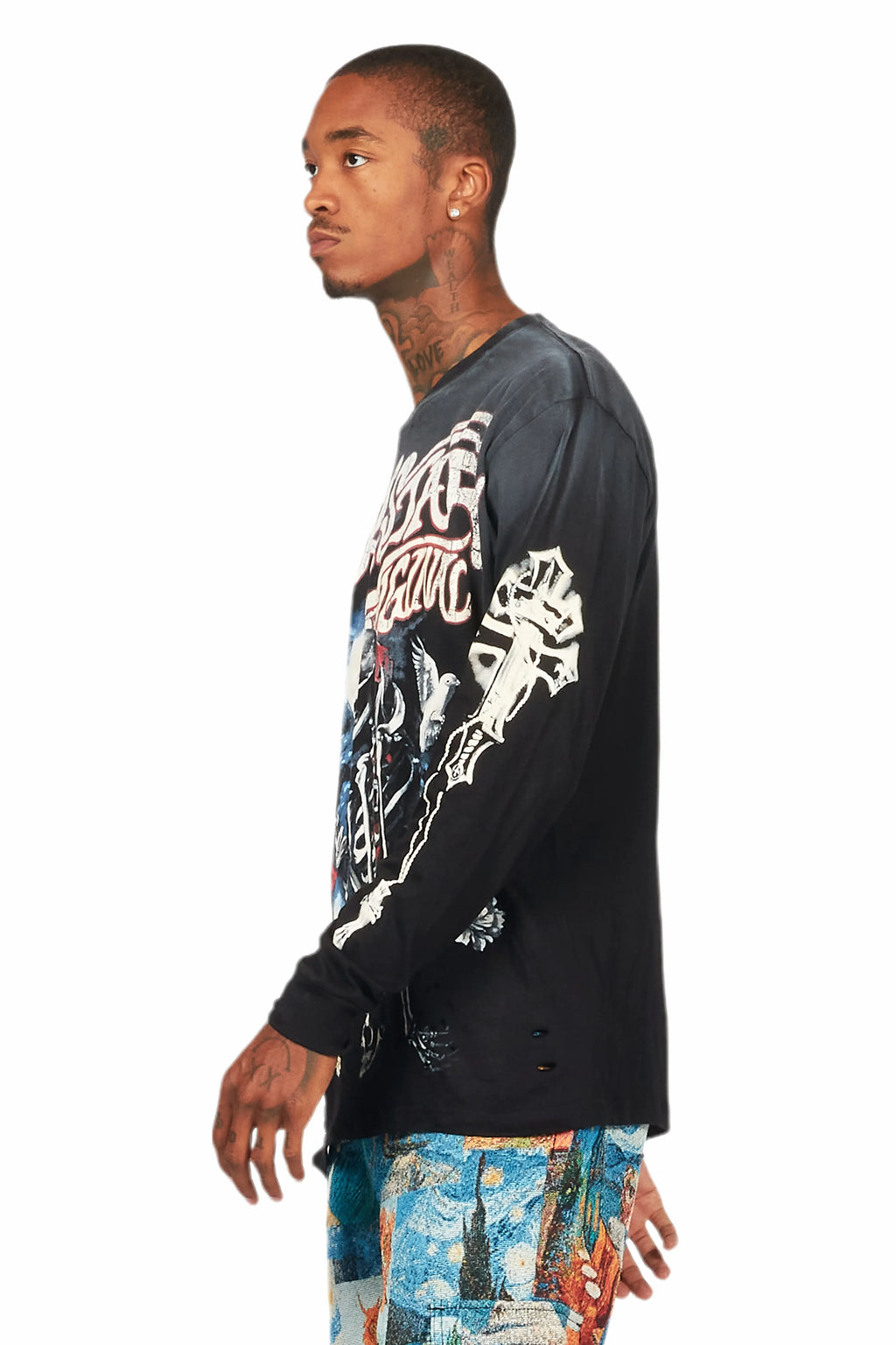 Danby Black Long Sleeve Graphic T-Shirt
