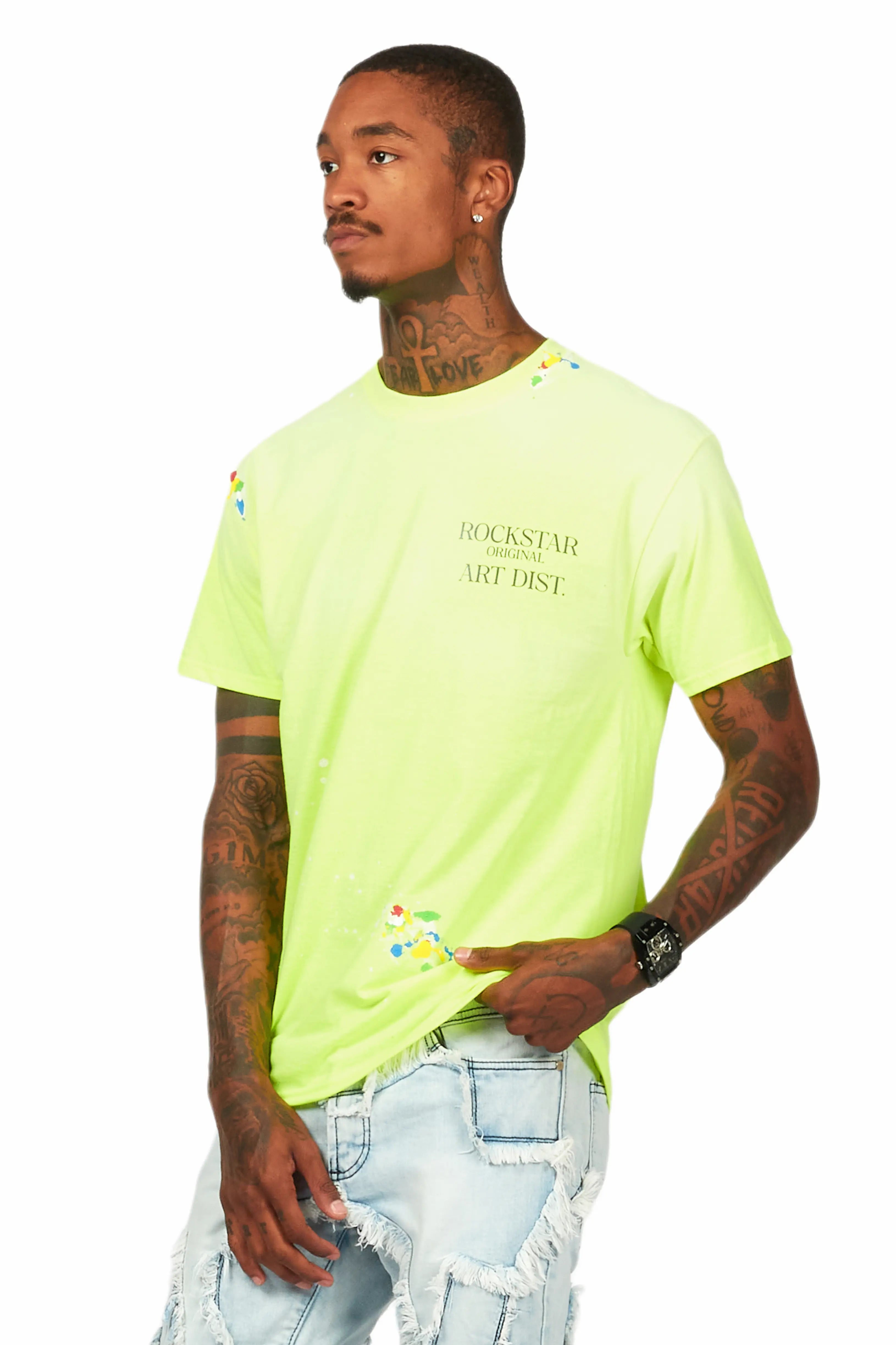 Palmer Neon Yellow Graphic T-Shirt