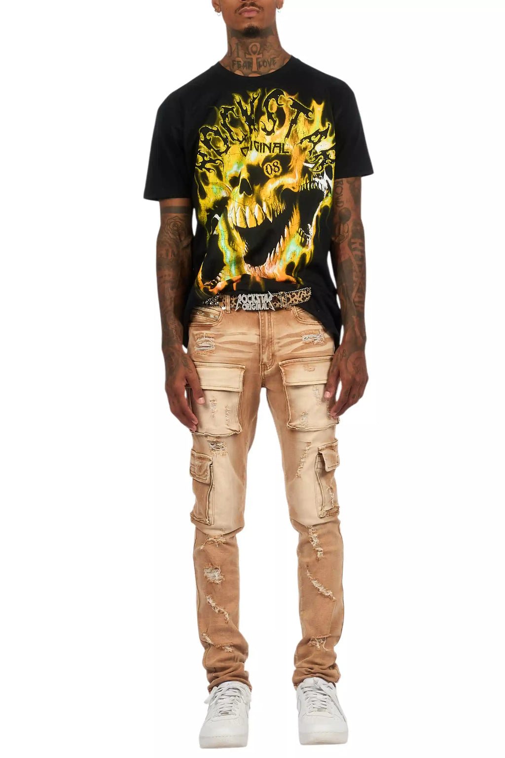 Lucen Black/Yellow Oversized Graphic T-Shirt