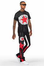 Sarge Vintage Black/Red T-Shirt/Stacked Flare Track Set