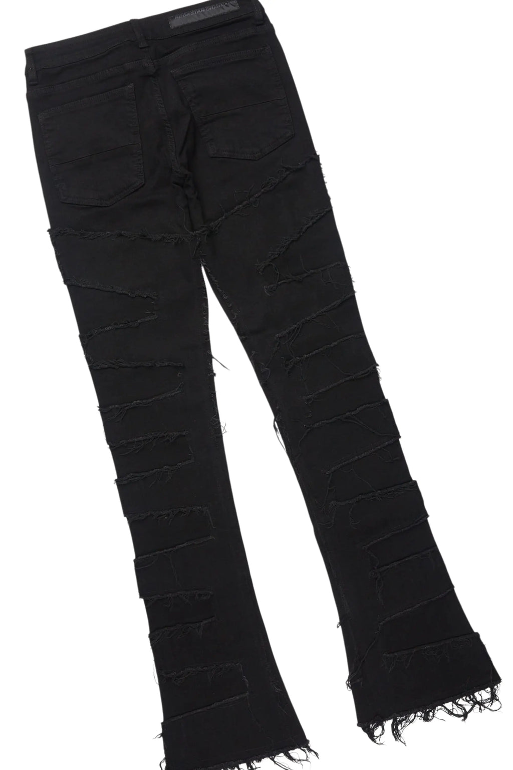 Oriel Black T-Shirt/Stacked Flare Jean Set